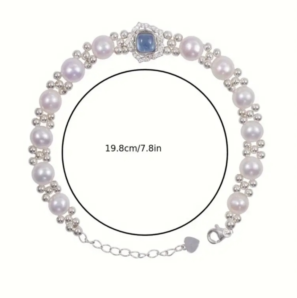 Pearl Bracelet With Rhinestones - Picture 3 of 3